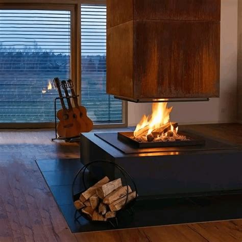 Brunner URFEUER 4Free Island Wood Burning Fire | Robey's