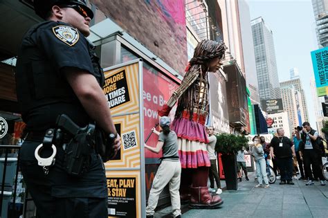 Little Amal, the refugee puppet, makes her way through New York City ...