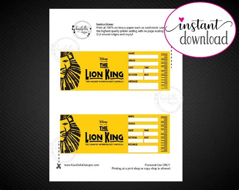 Printable Lion King Tickets | ubicaciondepersonas.cdmx.gob.mx