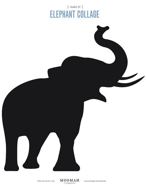 Elephant Silhouette Stencil at GetDrawings | Free download