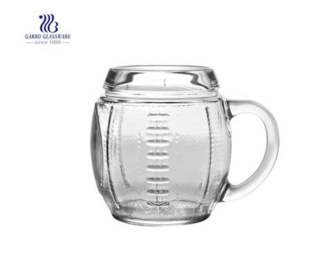 big capacity glass mug with handle glass for beer drinking