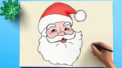 Santa Claus Face Drawing Easy