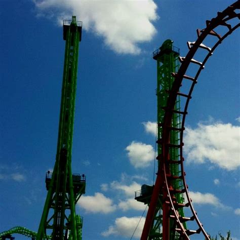 Goliath Six Flags New England this ride is very disorienting and horrifying even to seasoned ...