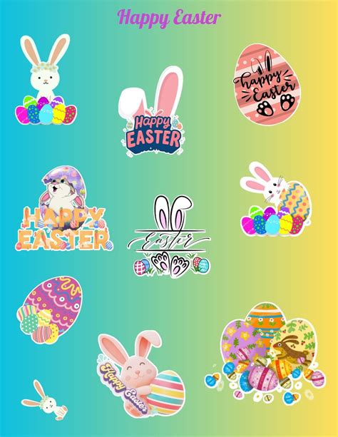 Stickers for Easter Happy Easter Stickers for Kids Easter - Etsy