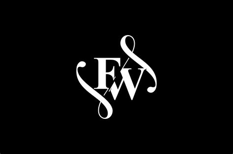 FW Monogram logo Design V6 By Vectorseller | TheHungryJPEG