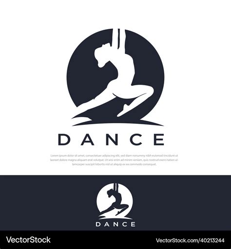 Dance logo design symbol Royalty Free Vector Image