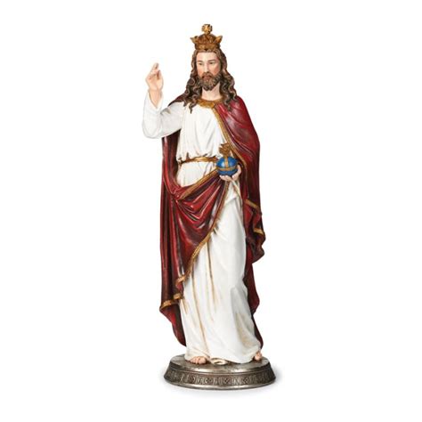 Catholic Statuary | Christ the King, Standing 14.25 Inch | Leaflet Missal