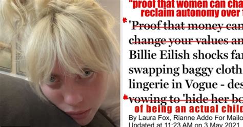 Billie Eilish Calls Out Sexist Headline