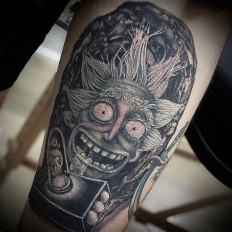 dannytattooer:rick-sanchez-rick-and-morty-tattoo-tattoos-by-danny-underwood-black-and-grey ...