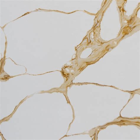 Artificial Gold Vein Calacatta White Quartz Stone Slab Solid Surface ...