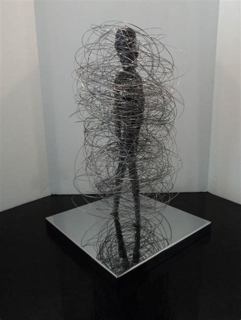 MODERN CONTEMPARY METAL WIRE SCULPTURE RARE SIGNED COREY ELLIS ARTWORK ...