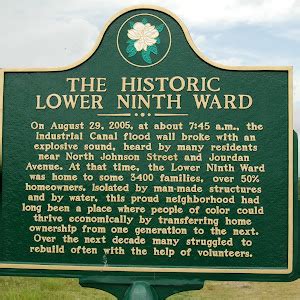 Read the Plaque - The Historic Lower Ninth Ward