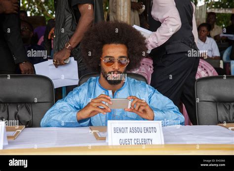 Bamenda, Cameroon, July 2013: Benoit Assou-Ekotto at a ceremony to ...