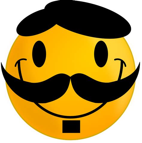 Free vector graphic: Smiley, Moustache, Happy, Face - Free Image on ...