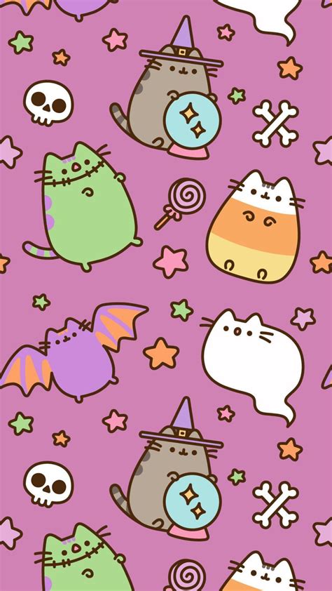 pusheen halloween wallpaper ♡ | Halloween wallpaper iphone, Cute wallpapers, Cute wallpaper ...