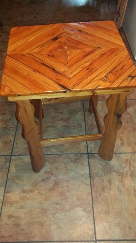 Repurposed pine and antique cypress diamond top end table Diamond Top, Cypress, Wood Working ...