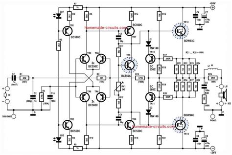 60 Watt Amplifier Circuit – Homemade Circuit Projects