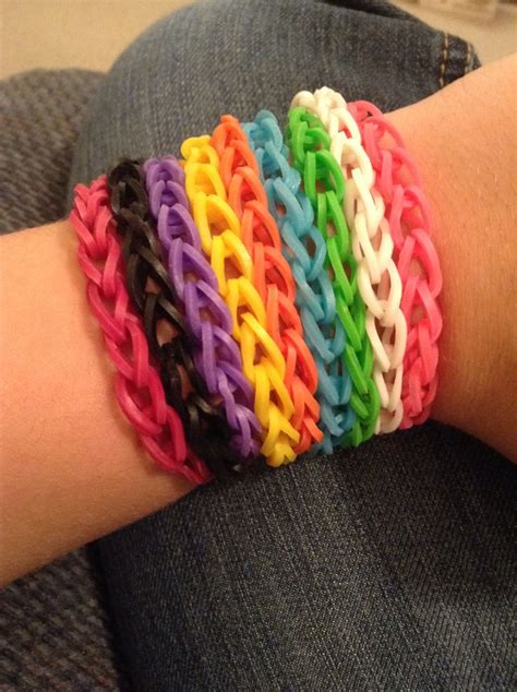 Cool triple rubber band bracelets- I'm wearing three in this picture | Rubber band bracelet ...