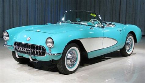 57 Chevy Corvette Turquoise & White Convertible | Classic cars, Dream cars, Corvette