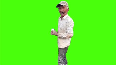 Old Man Screaming Meme Green Screen - YouTube