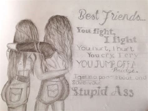 Bff Best Friend Drawings Quotes - moo seat the forest