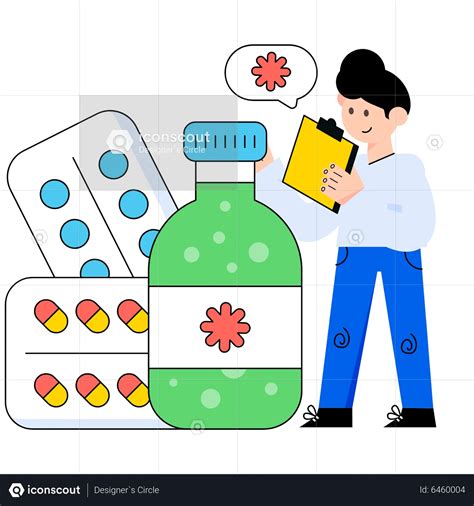 Doctor giving Medication Animated Illustration download in JSON, LOTTIE ...