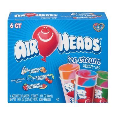 Airheads Ice Cream Squeeze-Ups Assorted Flavors - 6 CT (3 fl oz) - Instacart