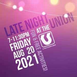 Late Night at the Union - Events