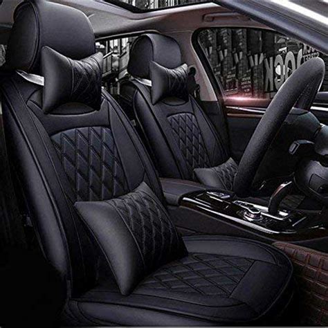 Carhatke Kia Seltos 2019 Onwards PU Leatherette Seat Cover - Black