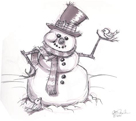 snowman | Winter drawings, Sketches, Christmas drawing