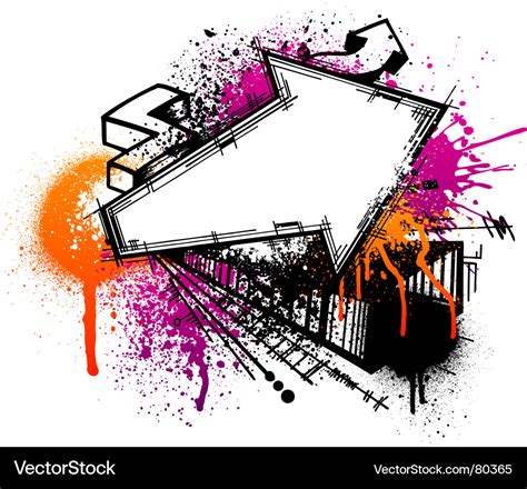 Graffiti arrow background Royalty Free Vector Image