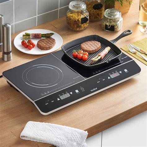 VonShef Induction Hob Double Portable Electric Twin Digital Hot Plate Ceramic