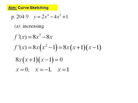 Aim: Curve Sketching Do Now: Worksheet Aim: Curve Sketching. - ppt ... - Worksheets Library