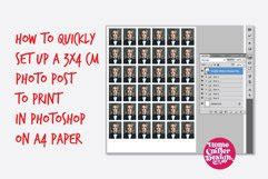 Photo Print Template 3x4 cm_A4 size paper