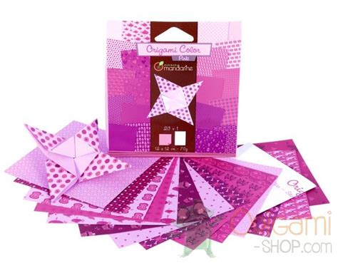 origami color pink paper 12x12cm