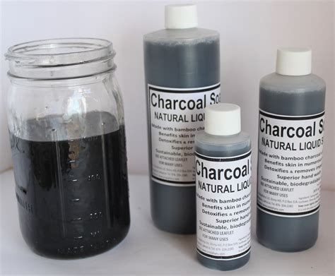 Activated Charcoal Liquid Soap/ Unscented Charcoal Soap / Tea Tree Oil ...