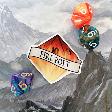 Fire Bolt Sticker Dnd Sticker Dungeons and Dragons - Etsy