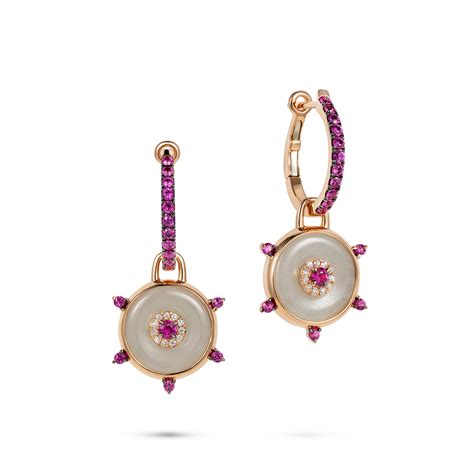 Celeste Pink Sapphire Mini Earrings - JeweLuxe World - World's Best Curation Of Jewellery ...