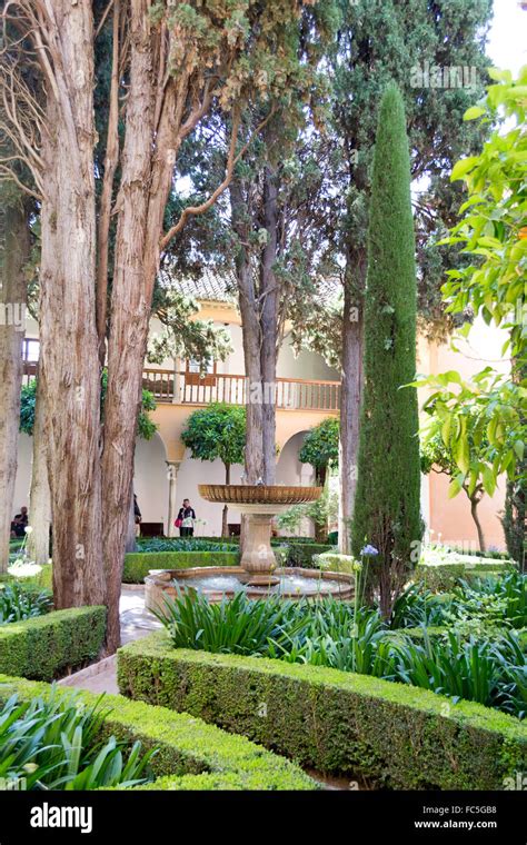 Gardens in Alhambra Stock Photo - Alamy