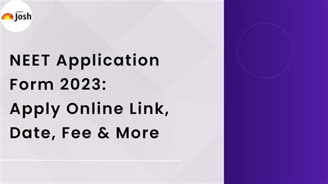 NEET Application Form 2023: Link, Date, Application Fee, How to Apply