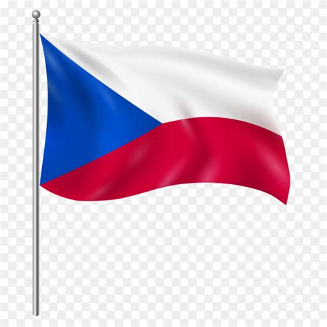 Czech Republic flag waving vector on transparent background PNG ...