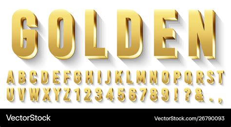 Vector Letras Doradas Metalicas Alfabeto Dorado | The Best Porn Website