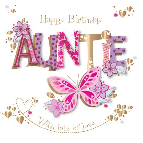 Auntie Birthday Handmade Embellished Greeting Card | Cards