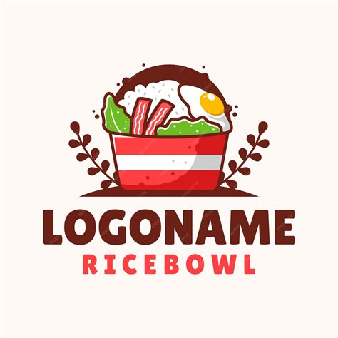 Premium Vector | Rice bowl logo template suitable for restaurant cafe and shop