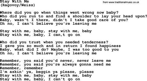 Stay With Me, by The Byrds - lyrics with pdf