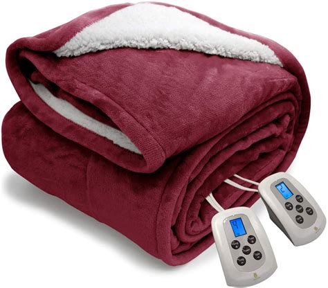 Lot Detail - MARQUESS Queen Electric Heated Blanket Sherpa and Reversible- GREY