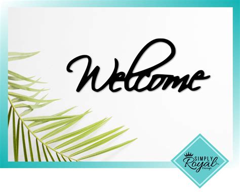 Welcome Sign Cursive Welcome Word Metal Wall Art - Etsy