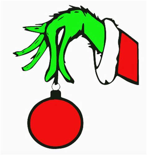 Adorno grinch/navidad/grinch/svg/png/vacaciones/ clipart/mano grinch ...