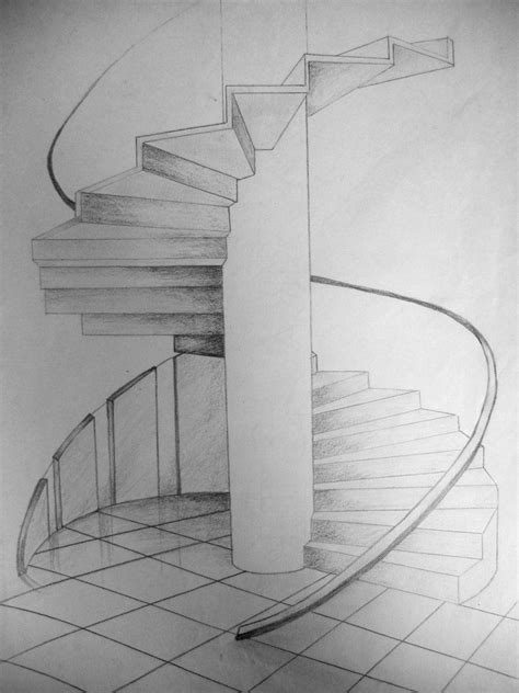 Spiral staircase by Maylich on deviantART | Dibujo arquitectónico de ...