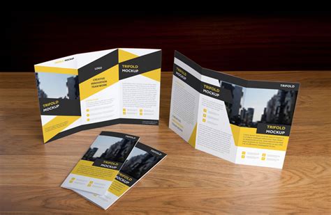 Trifold Brochure Presentation Mockup - Mockup World